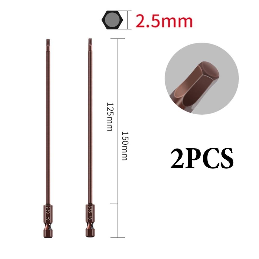 2PCS 150mm Hex Screwdriver Bits Alloy Steel Magnetic Hex Head Screwdriver Bits Wrench Drill Bits Power Tool 1.5mm-6mm
2PCS 150mm Hex Screwdriver Bits Alloy Steel Magnetic Hex Head Screwdriver Bits Wrench Drill Bits Power Tool 1.5mm-6mm