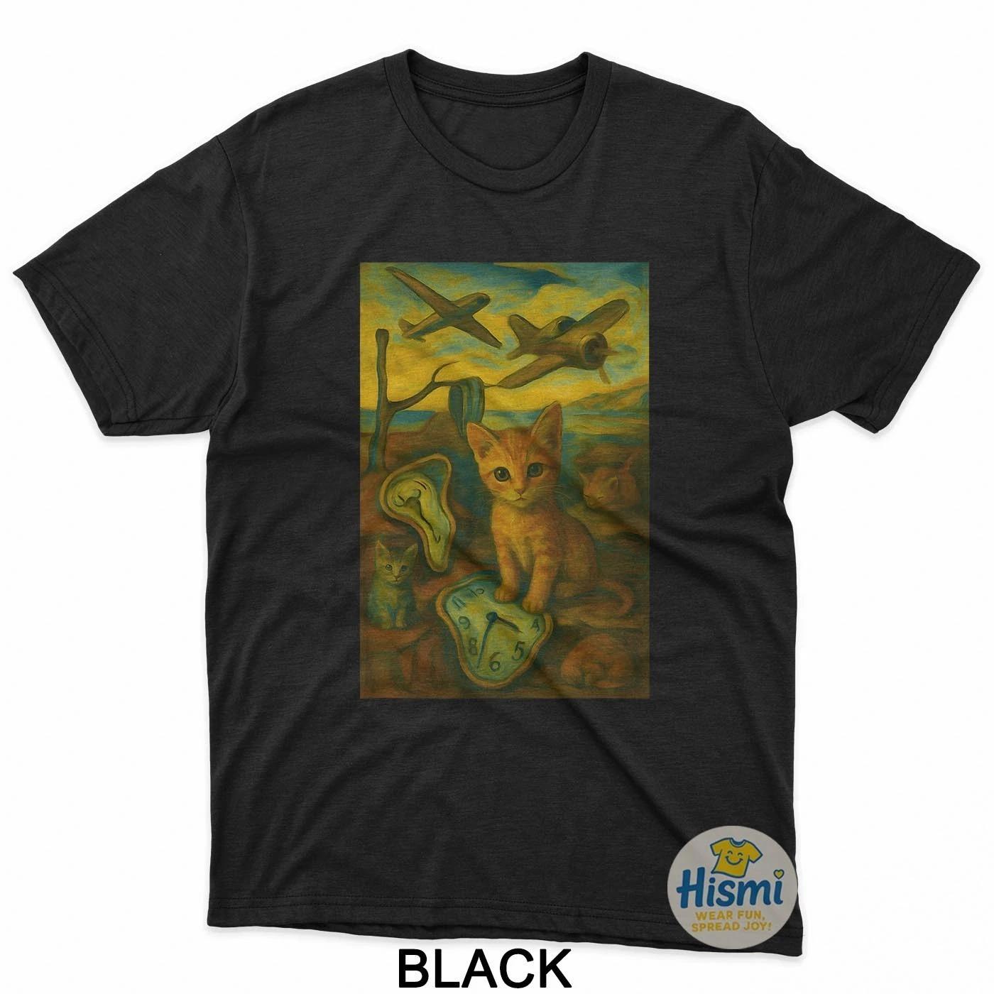 A Dali Inspired Cat Clock And Airplane T-Shirt 4XL
A Dali Inspired Cat Clock And Airplane T-Shirt 4XL