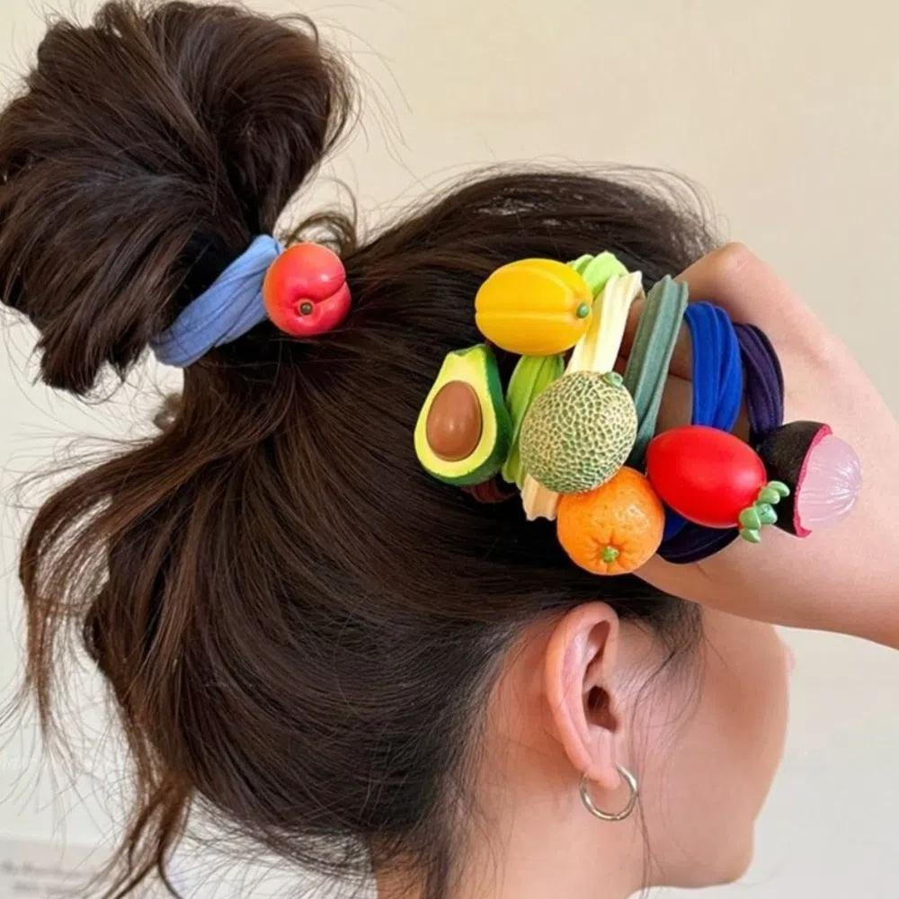 Hair Tie Fruit Hair Rope Ponytail Holder Colorful Hair Scrunchies Personality Rubber Band Girl Style 4 
Hair Tie Fruit Hair Rope Ponytail Holder Colorful Hair Scrunchies Personality Rubber Band Girl Style 4