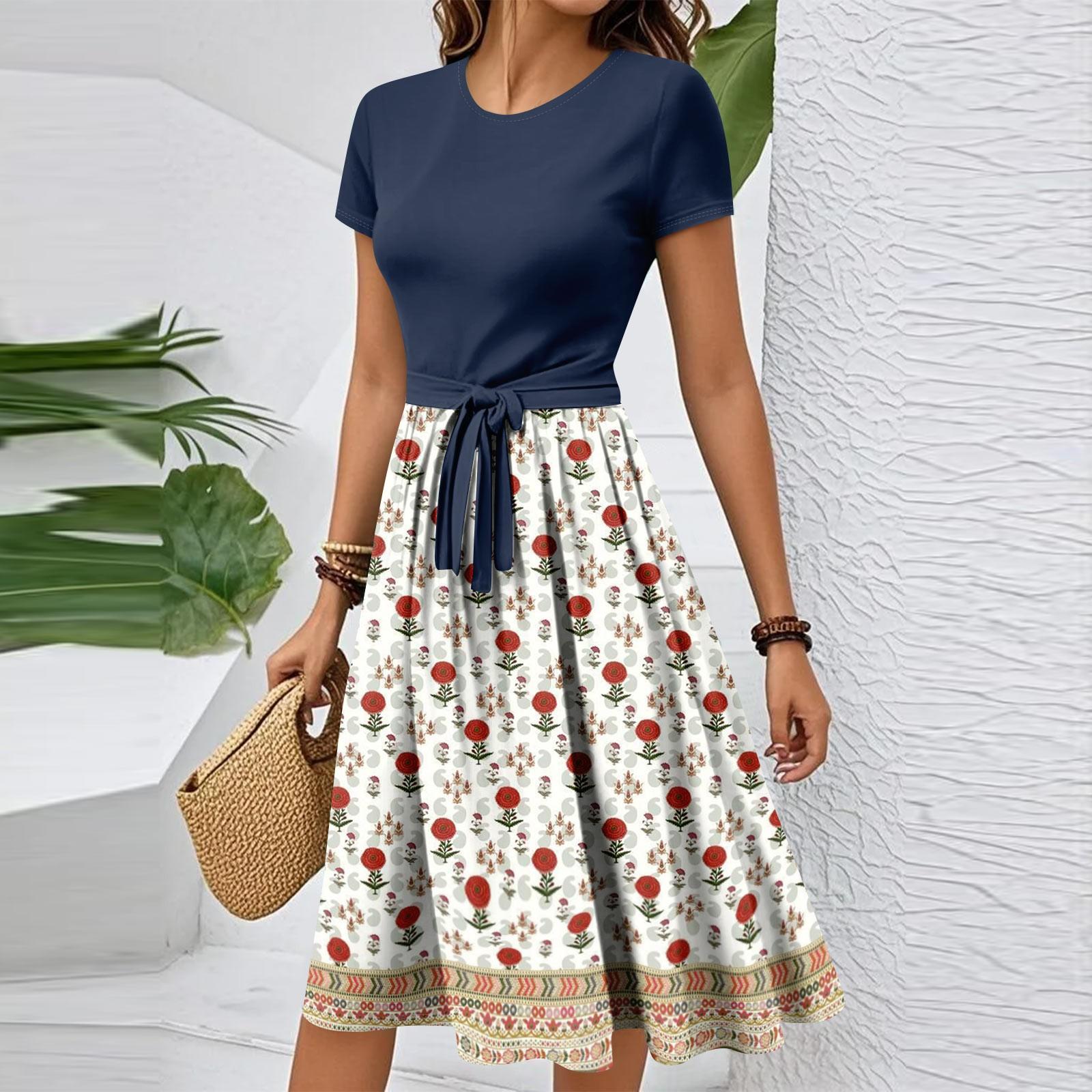 Женское повседневное модное элегантное платье с поясом и винтажным принтом с коротким рукавом и круглым вырезом XXL бежевый
Женское повседневное модное элегантное платье с поясом и винтажным принтом с коротким рукавом и круглым вырезом XXL бежевый