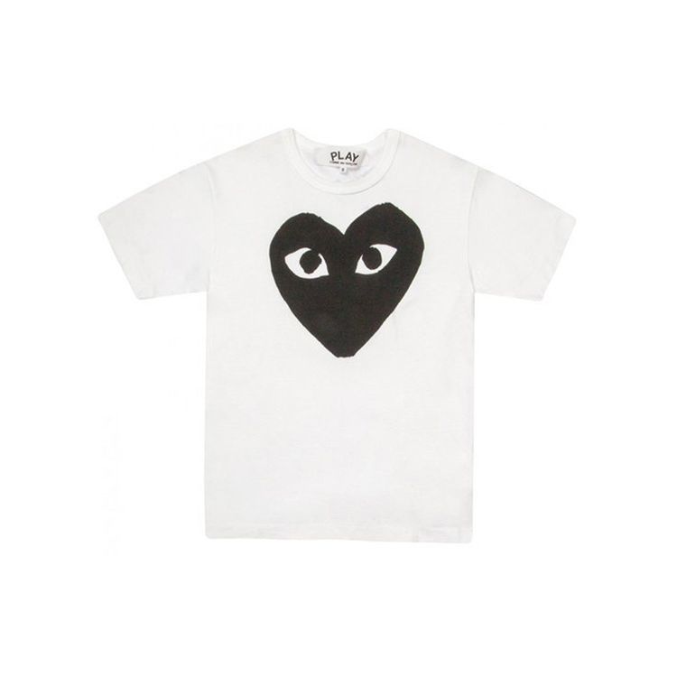 Женская футболка с черным сердечком Comme des Garcons Play Белая женская уличная одежда AZ-T069-051-1
Женская футболка с черным сердечком Comme des Garcons Play Белая женская уличная одежда AZ-T069-051-1