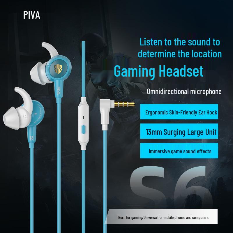 Paiwei S6 Wired Gaming Earphones with Built-in Sound Card for PUBG, 3.5mm Jack for Positional Audio
Paiwei S6 Wired Gaming Earphones with Built-in Sound Card for PUBG, 3.5mm Jack for Positional Audio
