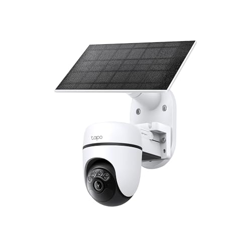 Tapo Outdoor Solar-Powered Security Camera, Smartphone Compatible, Solar Panel Included, 2K Resolution, 3MP, 360° Pan/Tilt, AI Detection, Full Color,
Tapo Outdoor Solar-Powered Security Camera, Smartphone Compatible, Solar Panel Included, 2K Resolution, 3MP, 360° Pan/Tilt, AI Detection, Full Color,