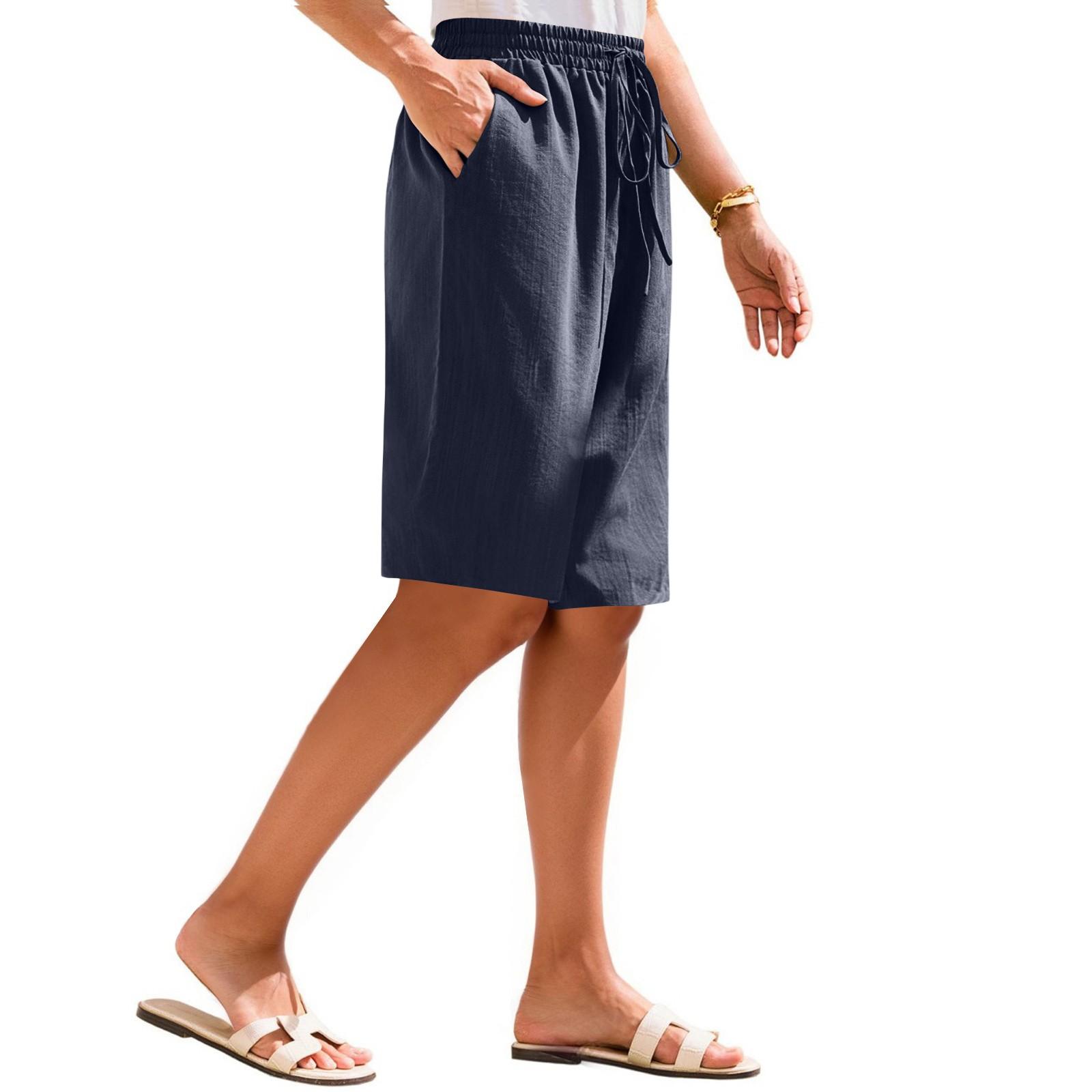 Женские летние шорты, свободные, повседневные, длиной до середины колена, удобные летние шорты с карманами XXL темно-синий
Женские летние шорты, свободные, повседневные, длиной до середины колена, удобные летние шорты с карманами XXL темно-синий