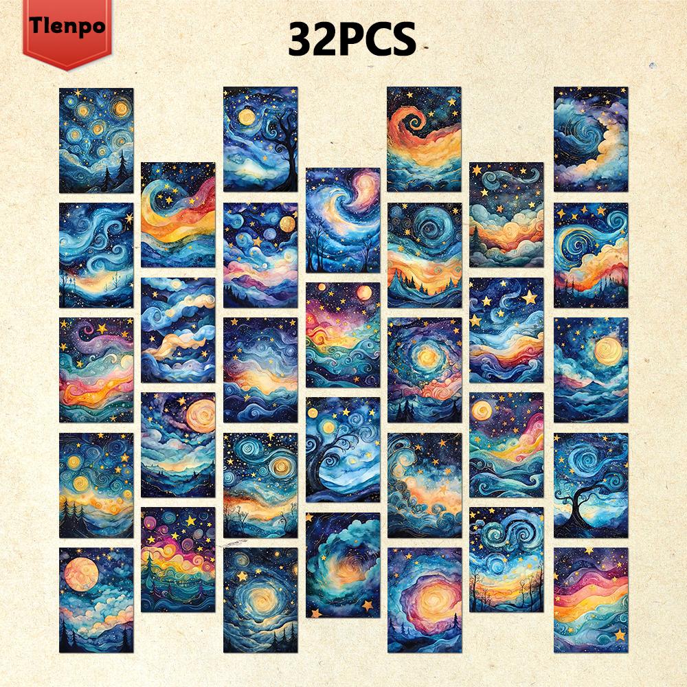 32pcs, Van Gogh Starry Night Postcards, Wall Stickers, Mailing Cards, Greeting Cards, DIY Postcards, Souvenir Postcards, Decorat
32pcs, Van Gogh Starry Night Postcards, Wall Stickers, Mailing Cards, Greeting Cards, DIY Postcards, Souvenir Postcards, Decorat