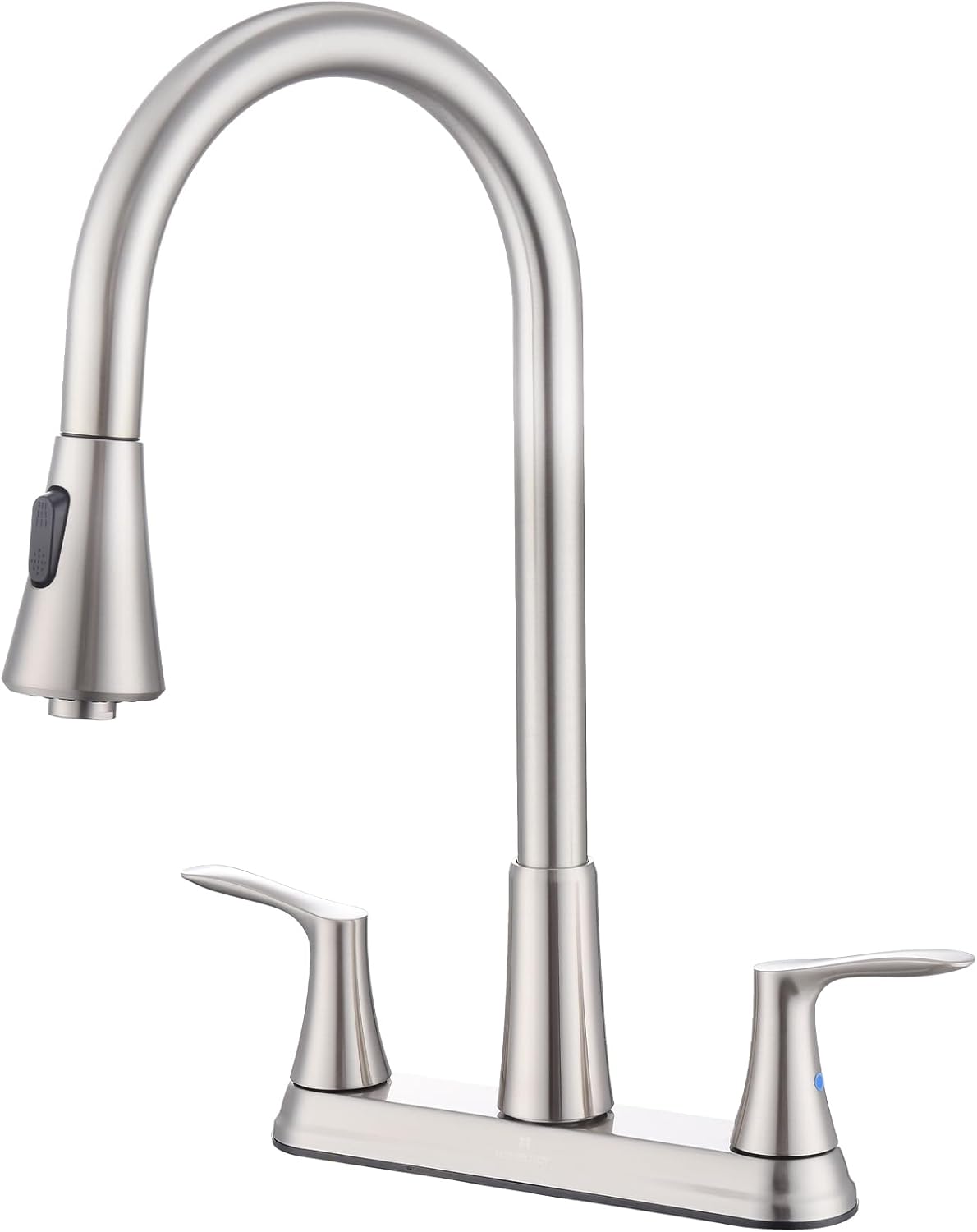 3-Hole Kitchen Faucet with Pull-Down Sprayer, 8 Rotating Spout, Brushed Nickel
3-Hole Kitchen Faucet with Pull-Down Sprayer, 8 Rotating Spout, Brushed Nickel