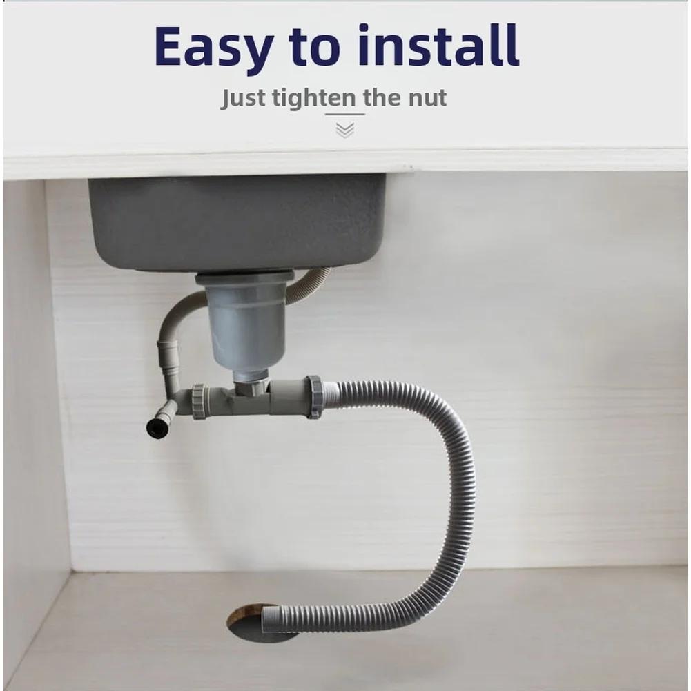 Kitchen Sink Drain Pipe 45mm Thickened Anti Smell Space Saving Rear Mount PP High Temp Resistant For Standard G1-1/2 Fitting China Mainland
Kitchen Sink Drain Pipe 45mm Thickened Anti Smell Space Saving Rear Mount PP High Temp Resistant For Standard G1-1/2 Fitting China Mainland
