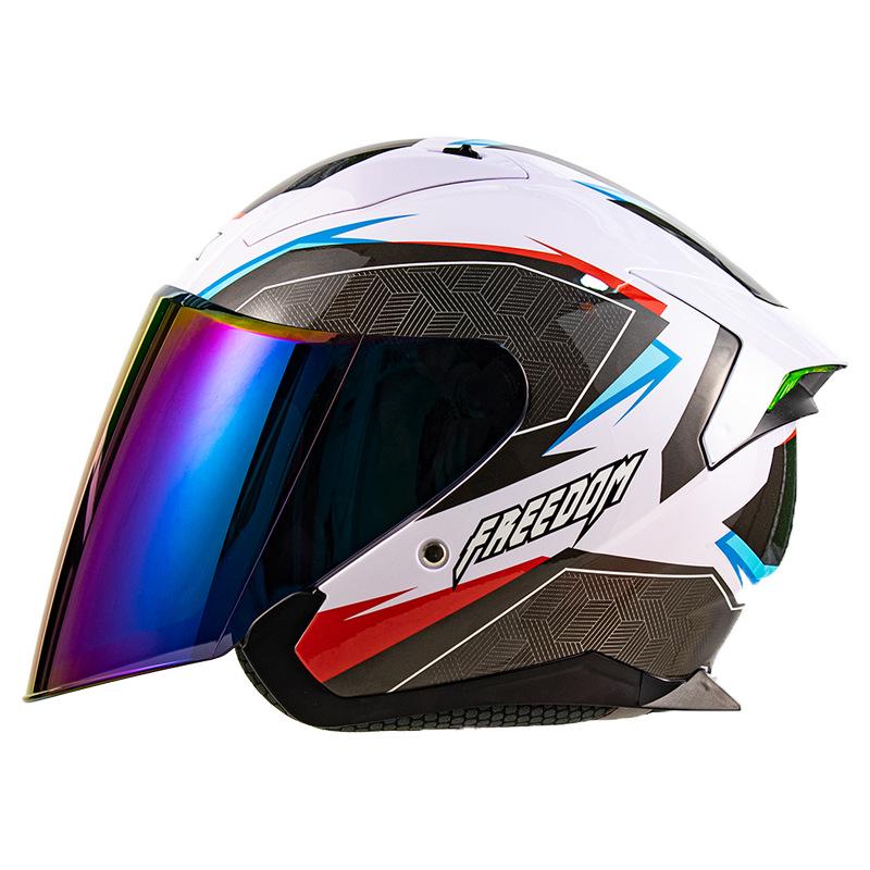 Three-Quarter Motorcycle Safety Helmet for Men & Women - Ideal for Cruising & Scooter Riding Extra Large
Three-Quarter Motorcycle Safety Helmet for Men & Women - Ideal for Cruising & Scooter Riding Extra Large
