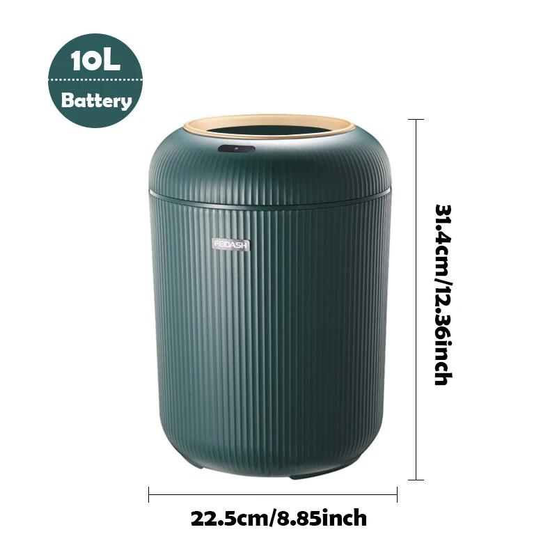Automatic Trash Can with Lid, Small Plastic Smart Trash Can, Motion Sensor Trash Can for Bedroom, Bathroom, Kitchen, Office 10L темно-зелений колір
Automatic Trash Can with Lid, Small Plastic Smart Trash Can, Motion Sensor Trash Can for Bedroom, Bathroom, Kitchen, Office 10L темно-зелений колір