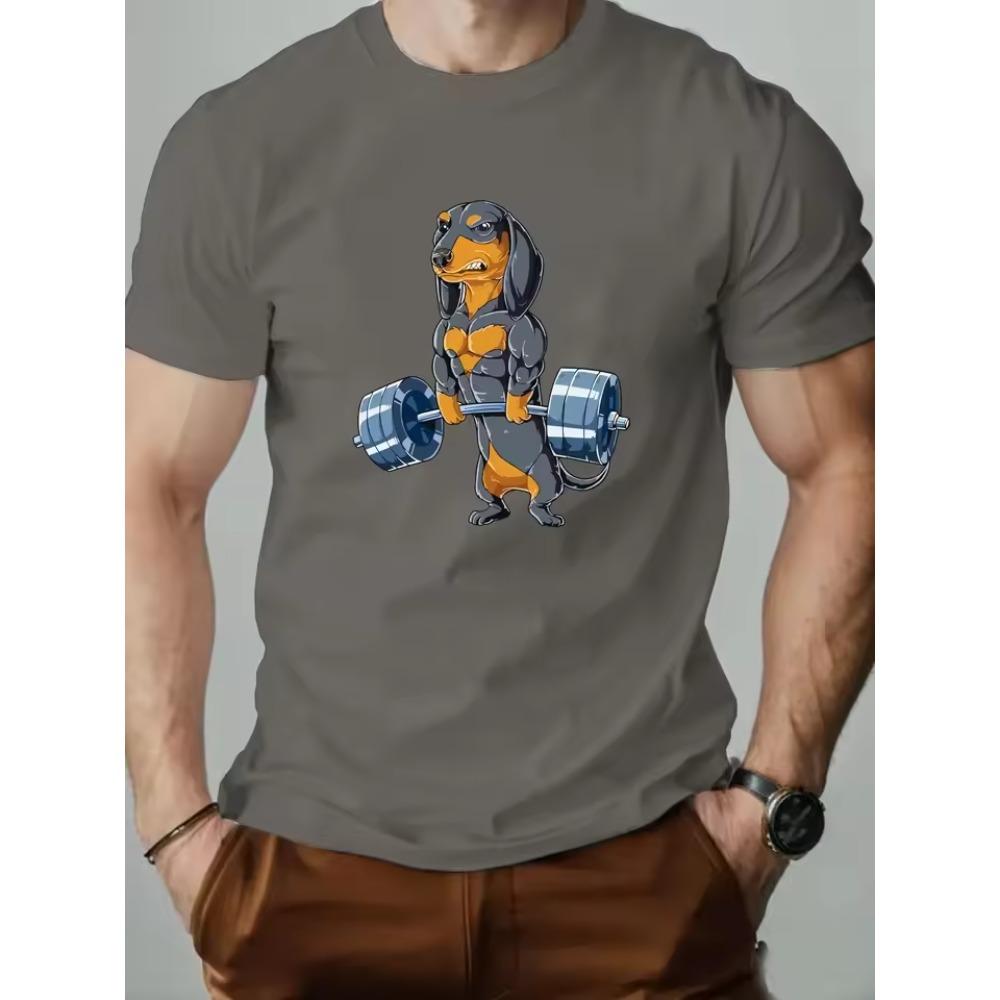 Fashion Fun Weightlifting Dog Printing T-Shirt Soft Comfortable Summer Casual Cotton Short Sleeve Men T-Shirt 3XL сірий
Fashion Fun Weightlifting Dog Printing T-Shirt Soft Comfortable Summer Casual Cotton Short Sleeve Men T-Shirt 3XL сірий