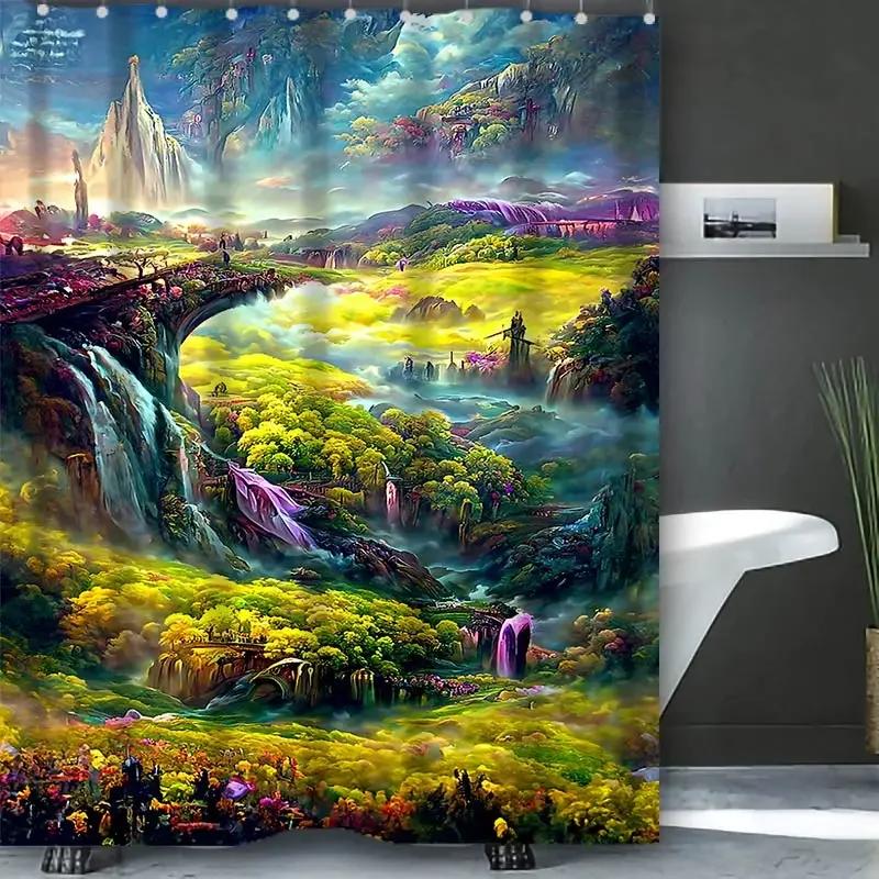 Шторка для ванной Dream View Cottage, Шторка для душа в ванную, Водонепроницаемая, С 12 крючками, Декор для дома, Бесплатная доставка W60H190(CM)-1 Pcs
Шторка для ванной Dream View Cottage, Шторка для душа в ванную, Водонепроницаемая, С 12 крючками, Декор для дома, Бесплатная доставка W60H190(CM)-1 Pcs