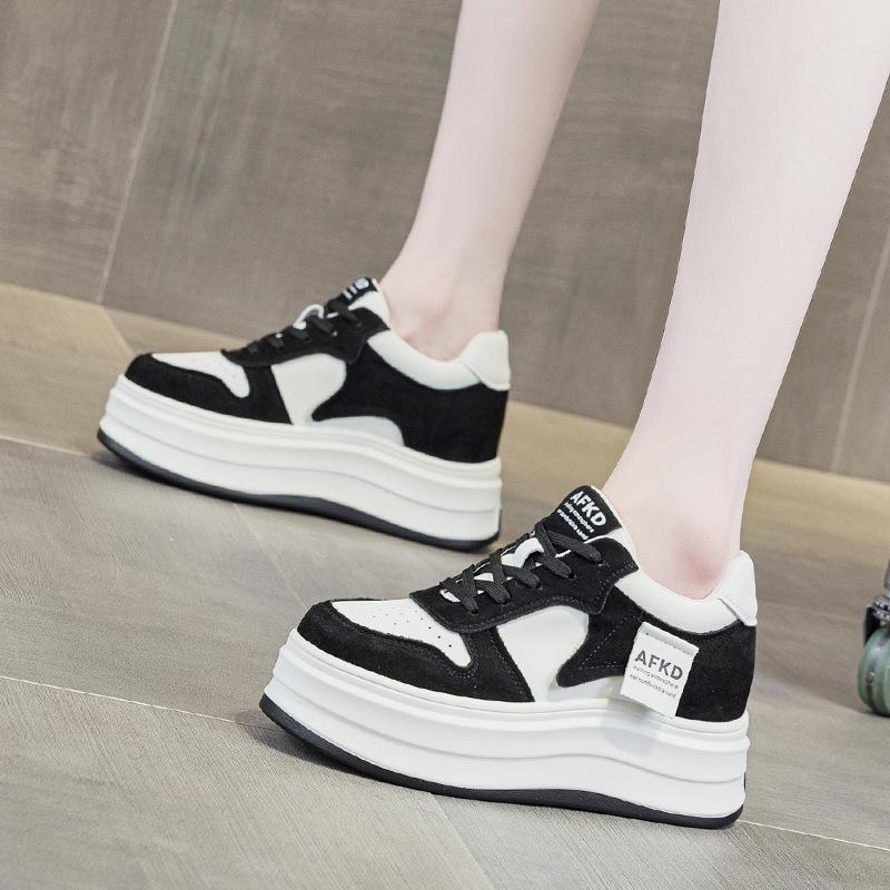 Womens Brown White Colorblock Platform Chunky Sneakers Suede Upper Hidden Heel Lift Casual Sports Dad Shoes For Daily Wear 33
Womens Brown White Colorblock Platform Chunky Sneakers Suede Upper Hidden Heel Lift Casual Sports Dad Shoes For Daily Wear 33
