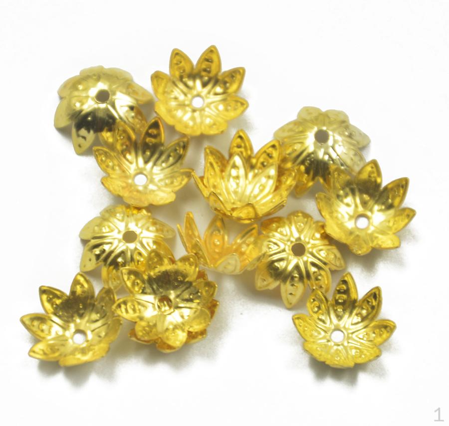 50Pcs 10mm Gold Plated flower Bead Caps for Jewelry Making
50Pcs 10mm Gold Plated flower Bead Caps for Jewelry Making