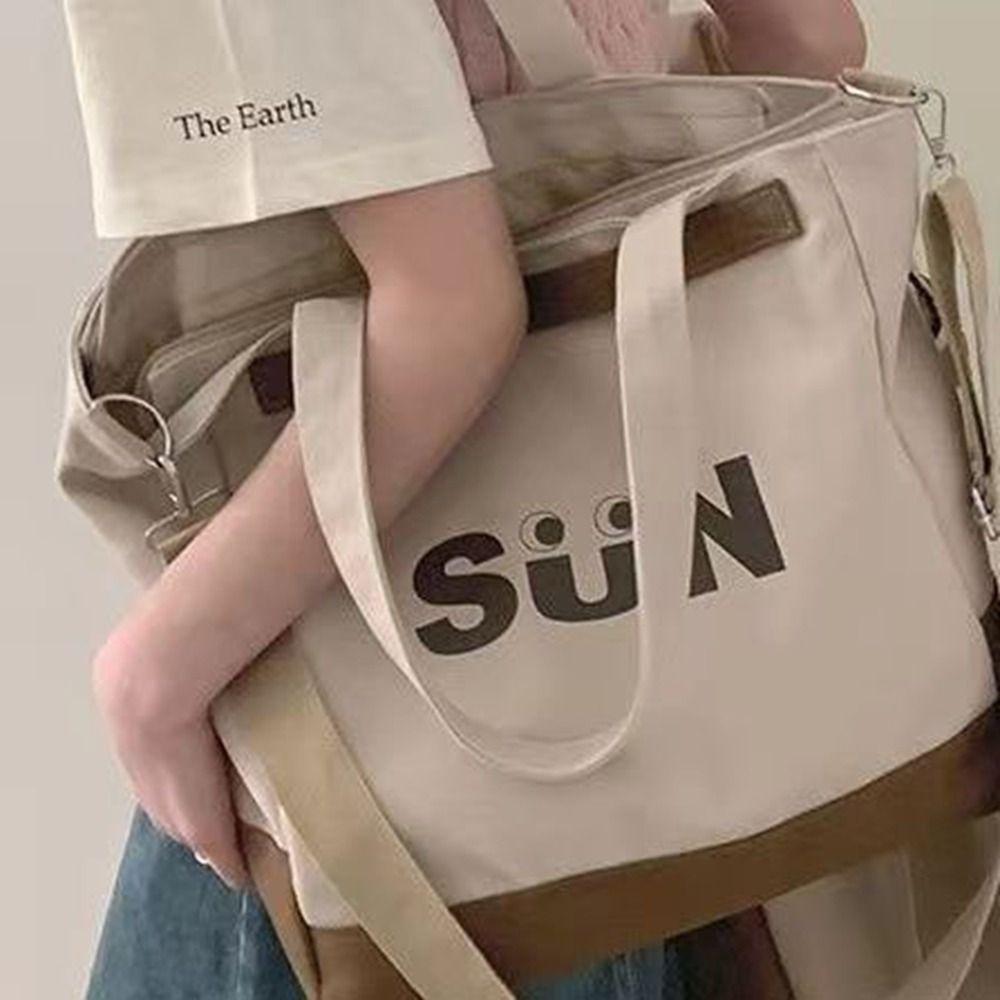 Street Style Solid Color Canvas Bag Shoulder Bag Letter Tote Bag Simple Handbag Students хаки
Street Style Solid Color Canvas Bag Shoulder Bag Letter Tote Bag Simple Handbag Students хаки