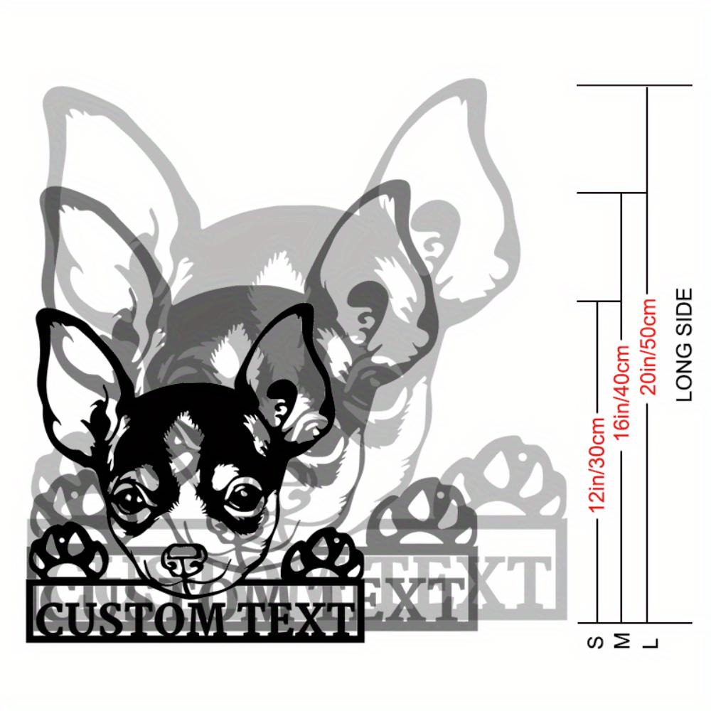 Custom Chihuahua Metal Wall Art with Name Sign Dog Lover Gift Home Decor 30cm
Custom Chihuahua Metal Wall Art with Name Sign Dog Lover Gift Home Decor 30cm