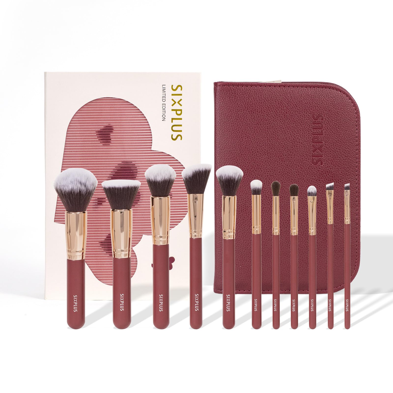 SIXPLUS 11pcs Makeup Brush Noble Classic Makeup Cosmetic Comes with Makeup Wine Red Set, Gold, Series, Brush, Brush, Elegance, Soft, Pouch, вина червоного кольору
SIXPLUS 11pcs Makeup Brush Noble Classic Makeup Cosmetic Comes with Makeup Wine Red Set, Gold, Series, Brush, Brush, Elegance, Soft, Pouch, вина червоного кольору
