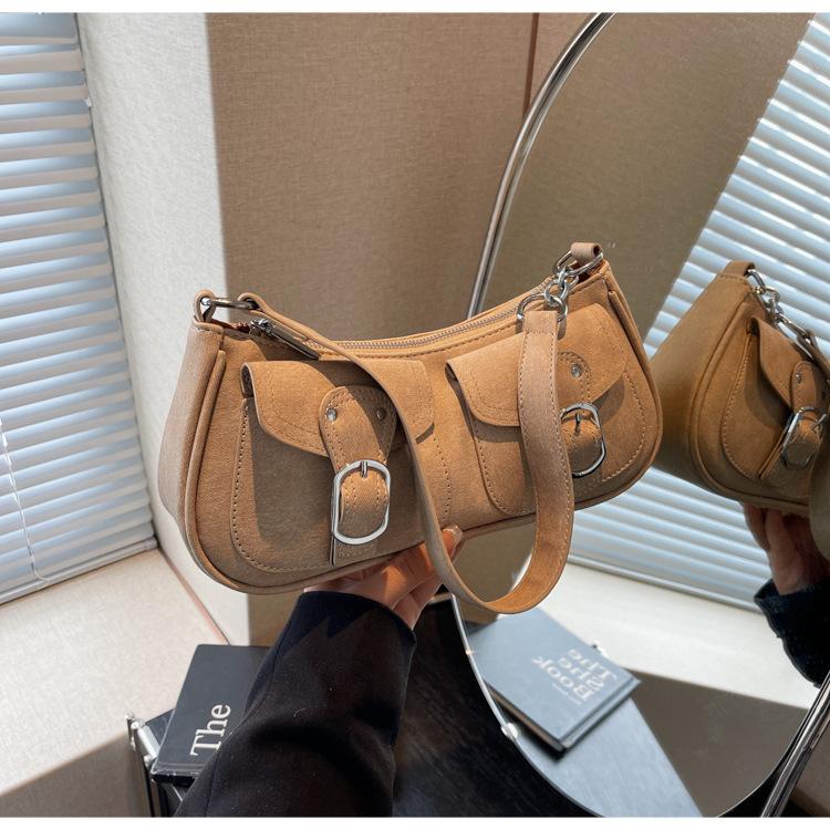 Корейська версія повсякденної універсальної портативної сумки через плече, нішева, легка розкіш, сумка-багет під пахви з подвійною кишенею, нова жіноча сумка хакі
Корейська версія повсякденної універсальної портативної сумки через плече, нішева, легка розкіш, сумка-багет під пахви з подвійною кишенею, нова жіноча сумка хакі