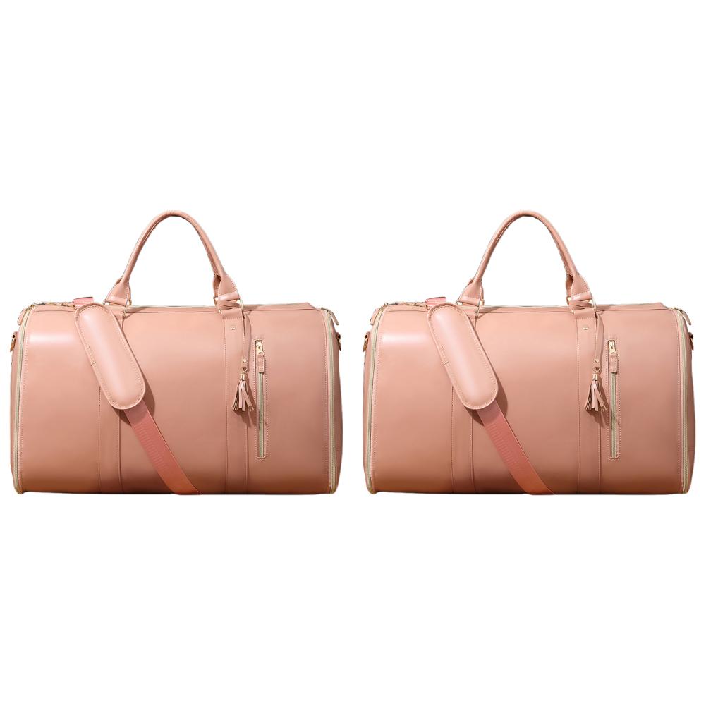 - Garment Bag Carry On Travel Bag PU Leather Duffle Bag for Business Trips (Pink 
- Garment Bag Carry On Travel Bag PU Leather Duffle Bag for Business Trips (Pink