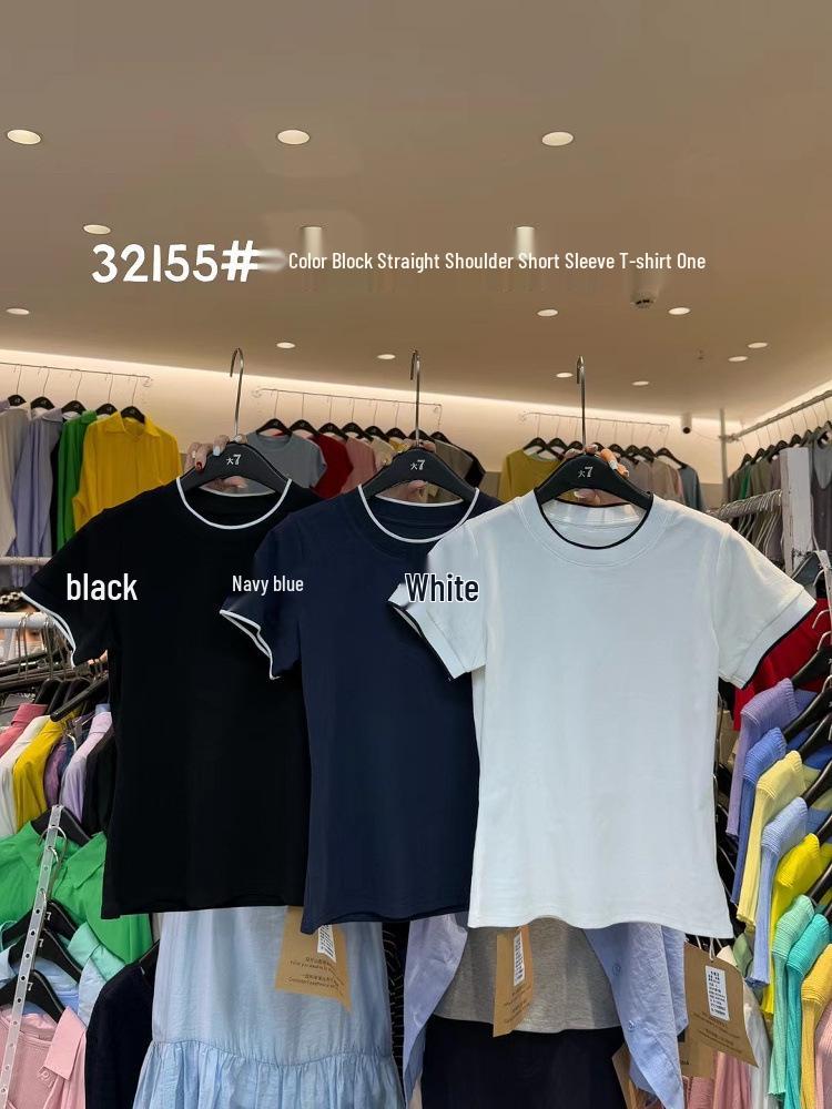 Big 7 Women s Plus Size Color Block Casual Summer T-shirt - Korean Style, Round Neck, Short Sleeve One Size чёрный
Big 7 Women s Plus Size Color Block Casual Summer T-shirt - Korean Style, Round Neck, Short Sleeve One Size чёрный