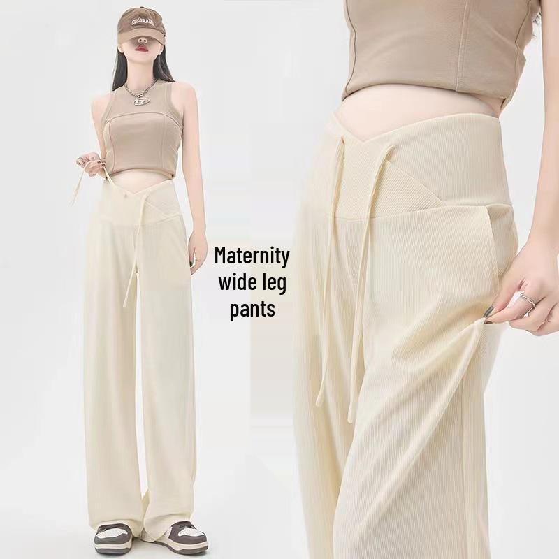 Maternity Ice Silk Wide-Leg Pants: Low Waist, No Belly Support, Plus Size, Casual Fit M (85-105 jin) бежевый
Maternity Ice Silk Wide-Leg Pants: Low Waist, No Belly Support, Plus Size, Casual Fit M (85-105 jin) бежевый