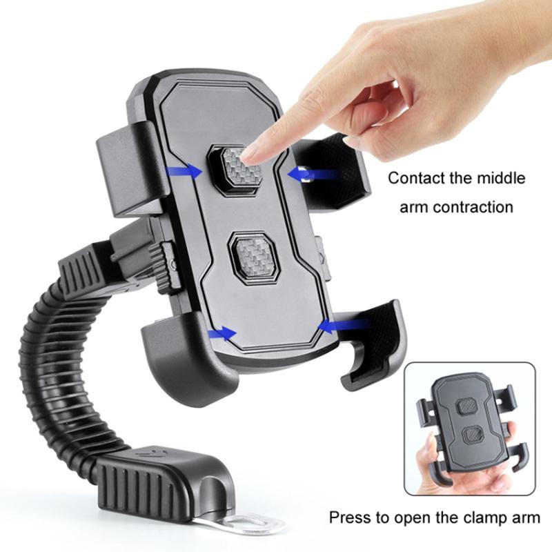 Motorcycle Rearview Mirror Mount Cellphone Bracket Motorbike Rotatable Phone Holder Type A
Motorcycle Rearview Mirror Mount Cellphone Bracket Motorbike Rotatable Phone Holder Type A