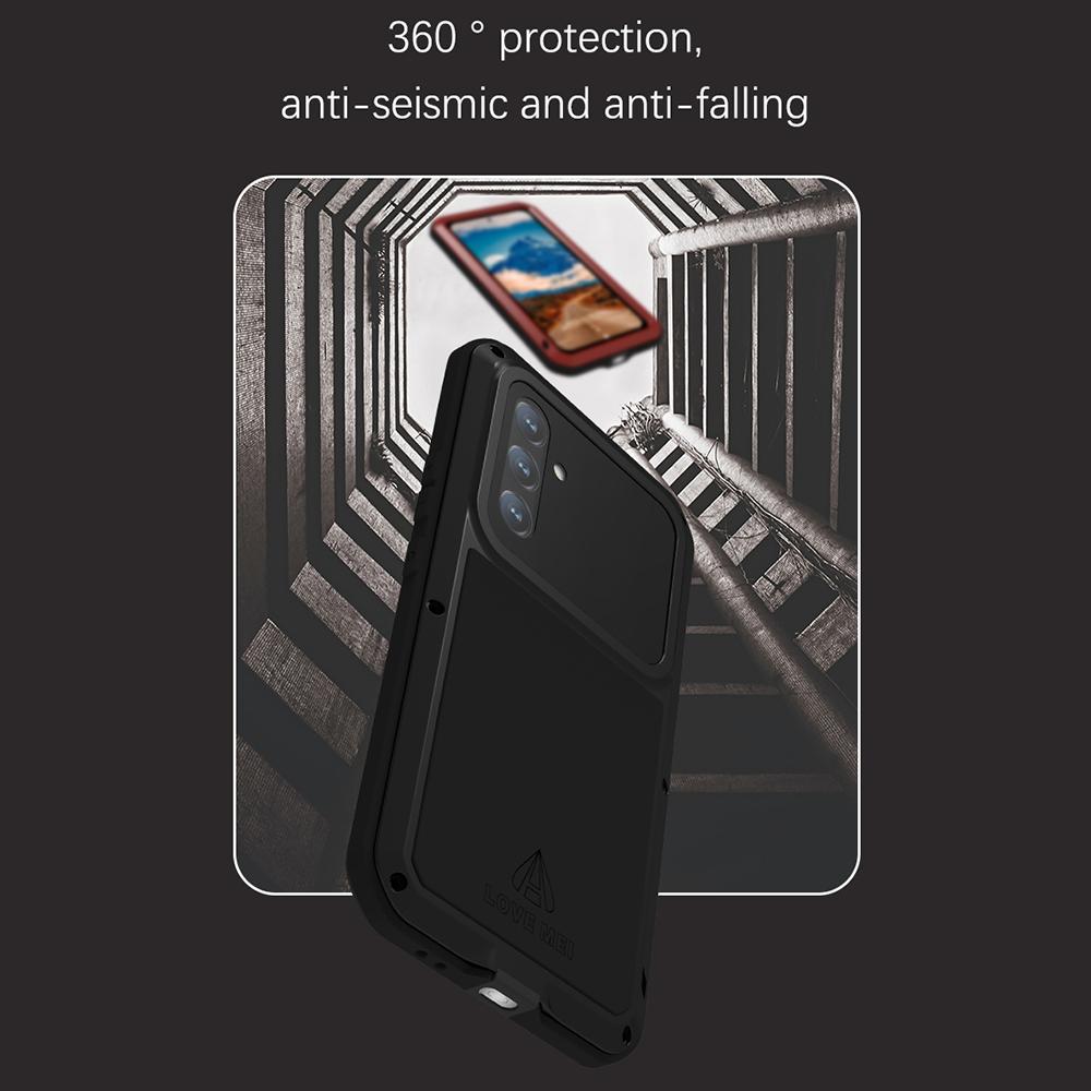 LOVE MEI For Samsung Galaxy A54 5G Metal+Silicone Phone Case Full Body Protective Cover with Tempered Glass Film Yellow
LOVE MEI For Samsung Galaxy A54 5G Metal+Silicone Phone Case Full Body Protective Cover with Tempered Glass Film Yellow