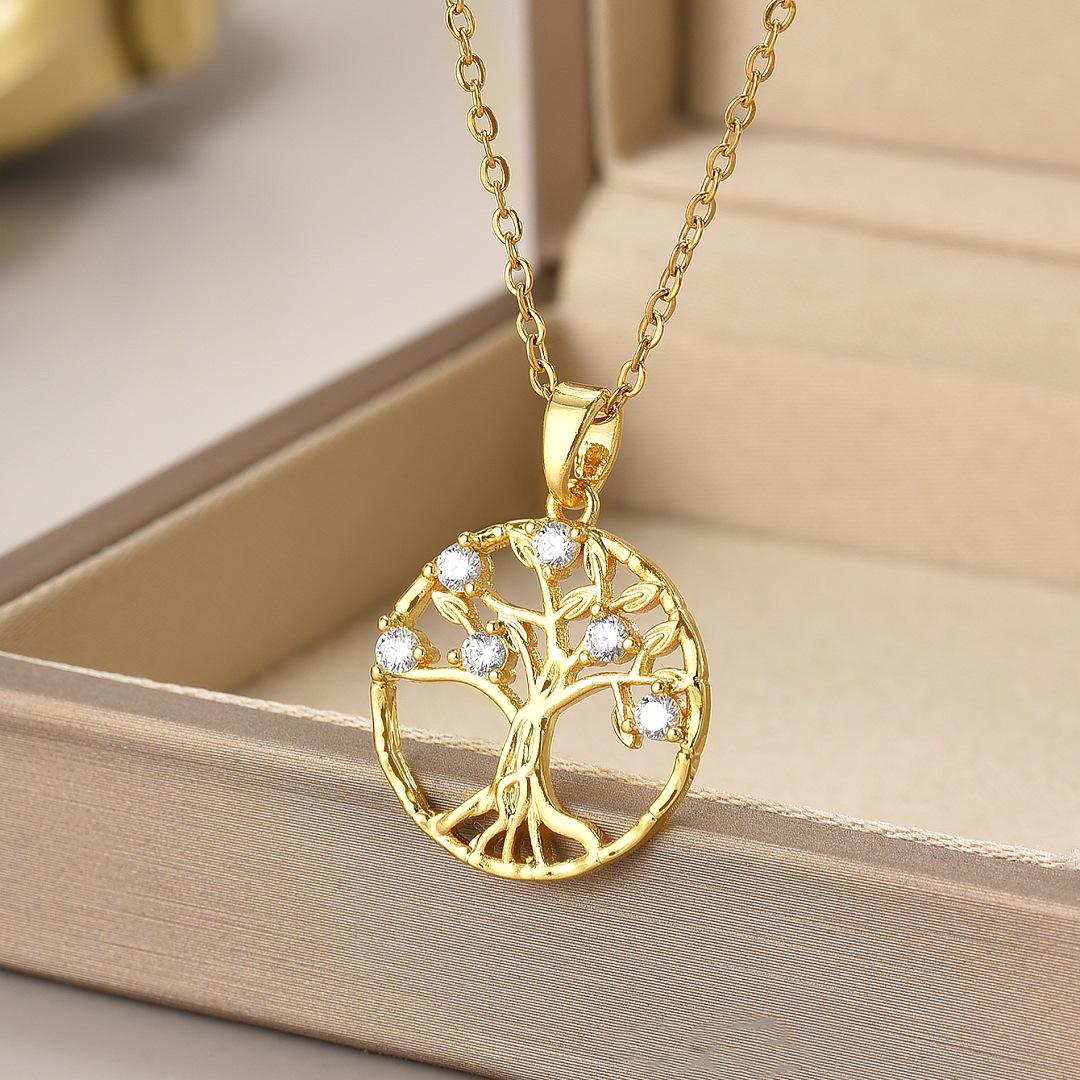 Elegant Titanium Steel Tree of Life Pendant Necklace for Women - High-End Light Luxury Accessories
Elegant Titanium Steel Tree of Life Pendant Necklace for Women - High-End Light Luxury Accessories