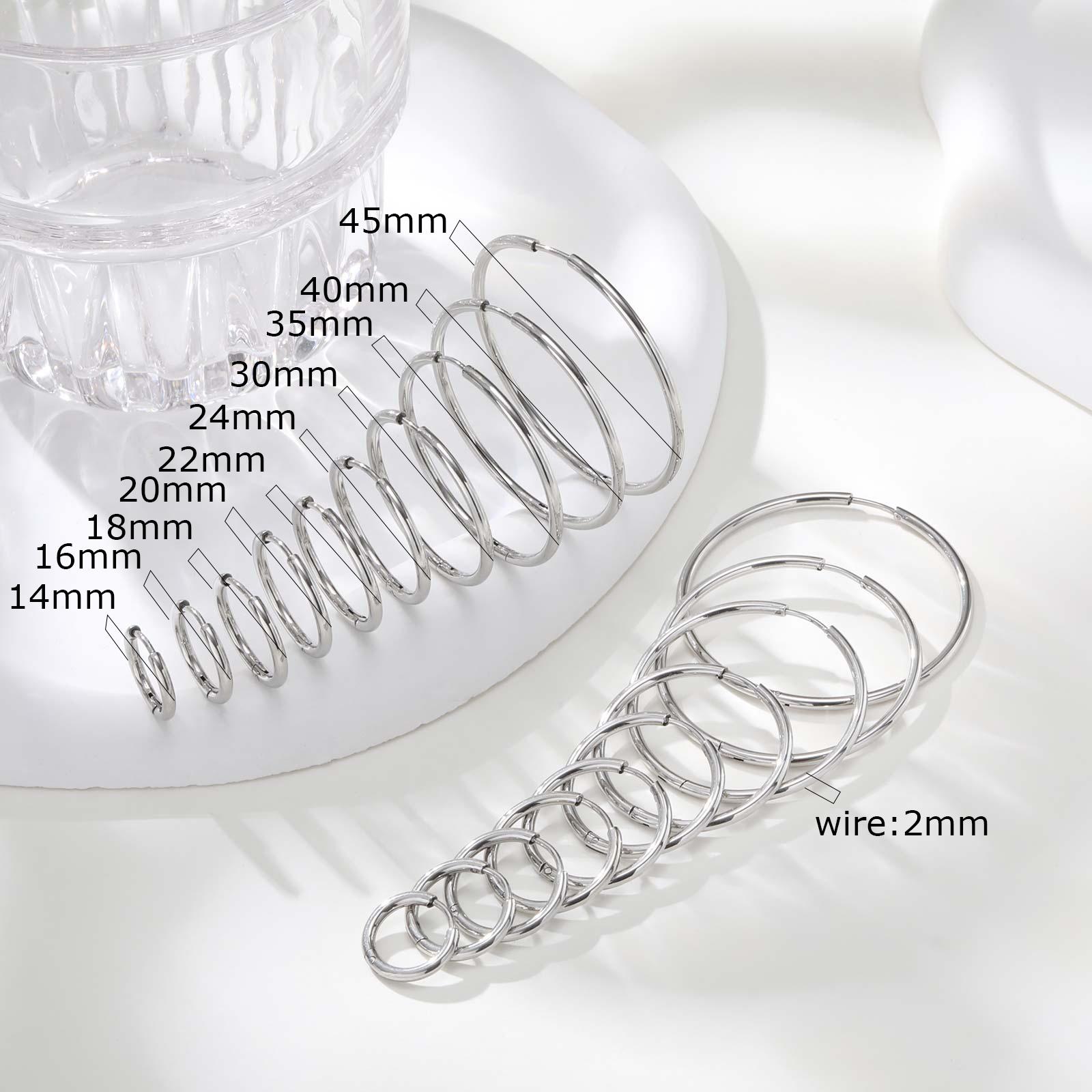 Vnox 1 Pair Stainless Steel Hoop Earrings For Women, 12mm-45mm Ear Buckle Classic Huggie, Simple Versatile Jewelry 12mm
Vnox 1 Pair Stainless Steel Hoop Earrings For Women, 12mm-45mm Ear Buckle Classic Huggie, Simple Versatile Jewelry 12mm