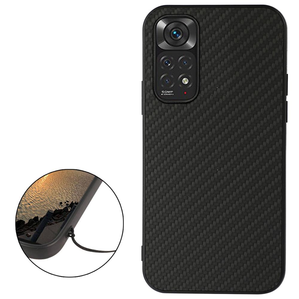 For Xiaomi Redmi Note 11 4G (Qualcomm)/Note 11S 4G Well-Protected Carbon Fiber Texture PU Leather Case Coated with Hybrid Bottom Case Black
For Xiaomi Redmi Note 11 4G (Qualcomm)/Note 11S 4G Well-Protected Carbon Fiber Texture PU Leather Case Coated with Hybrid Bottom Case Black