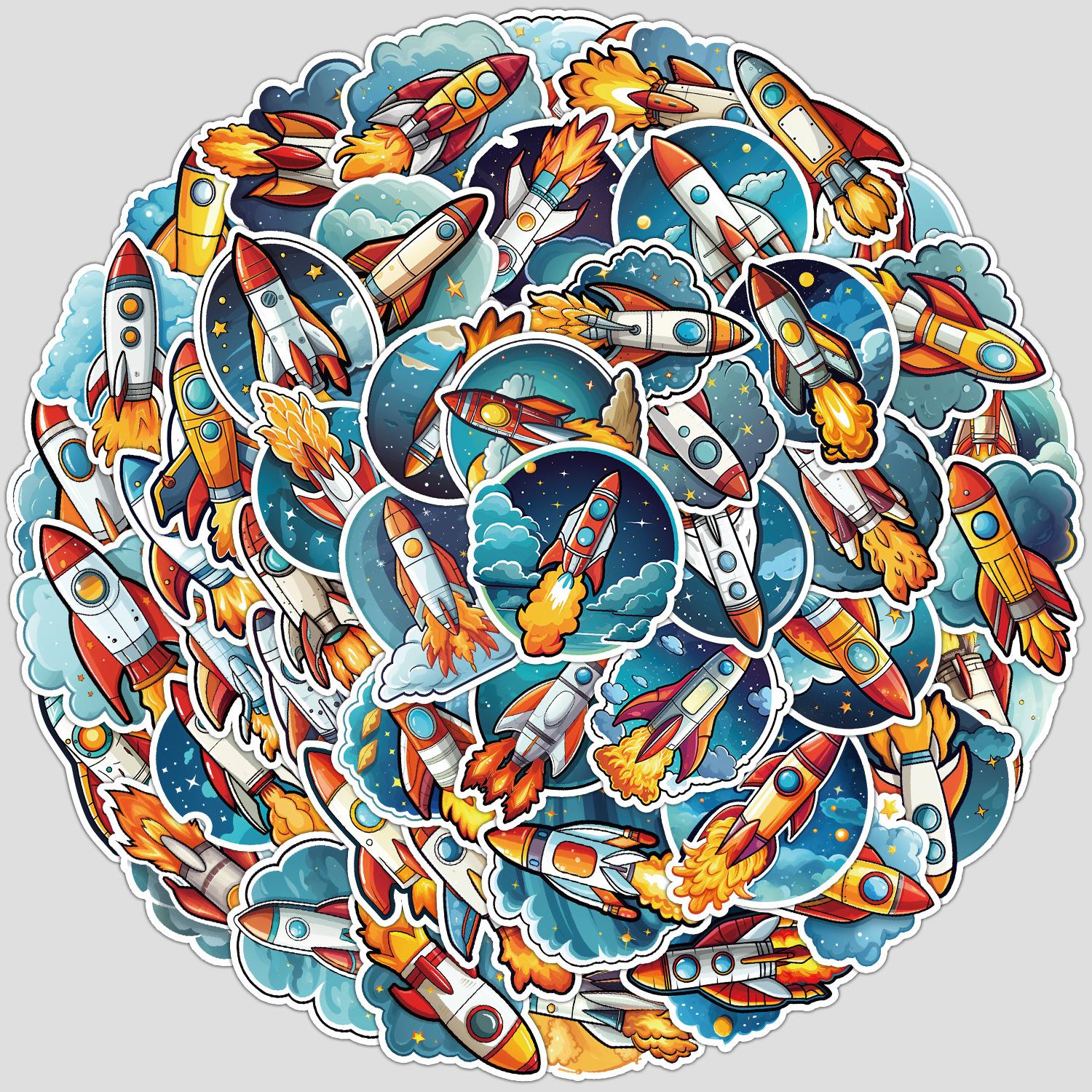 50 Rocket Series Graffiti Stickers DIY Stationery Stickers Water Cup Computer Skateboard Waterproof Decorative Stickers
50 Rocket Series Graffiti Stickers DIY Stationery Stickers Water Cup Computer Skateboard Waterproof Decorative Stickers