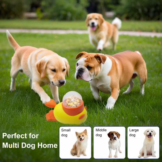 2-in-1 Interactive Dog Treat Dispensing Toy Duck/Cat Shaped Food Puzzle Slow Feeder Toy for Small Medium Dogs Promotes IQ Training жовтий
2-in-1 Interactive Dog Treat Dispensing Toy Duck/Cat Shaped Food Puzzle Slow Feeder Toy for Small Medium Dogs Promotes IQ Training жовтий