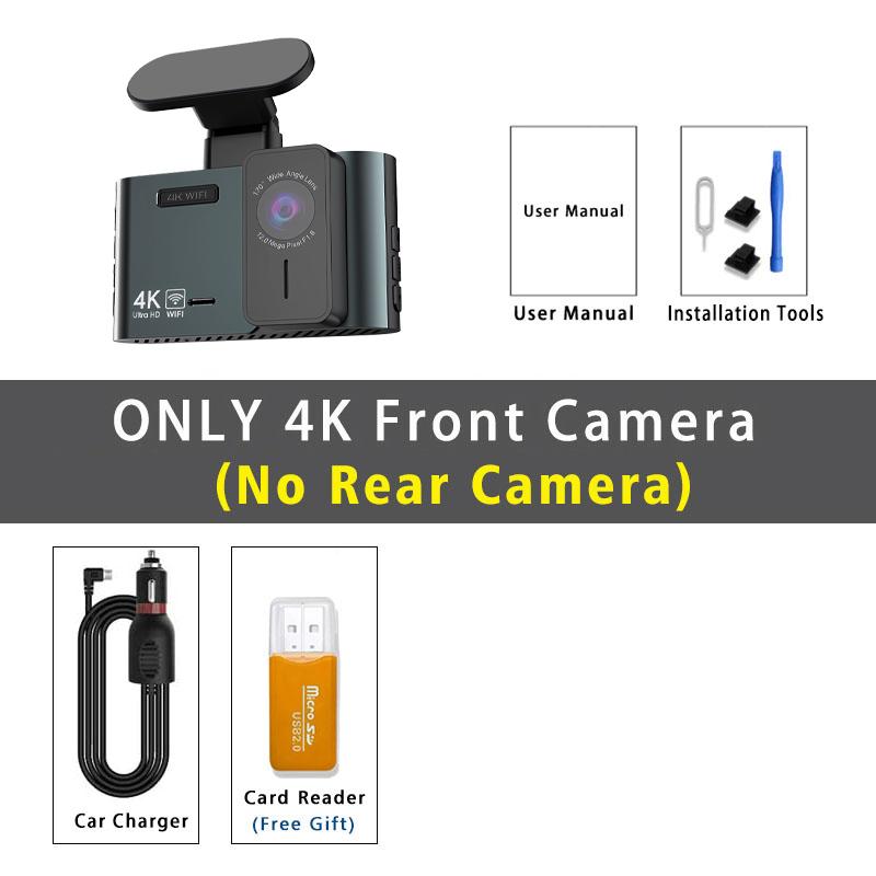 Front 4K And Rear 2.5K Dash Cam Built In WIFI GPS Dual Lens Mini CAR DVR 24H Parking Monitor Black Box Room Camera Night Vision None
Front 4K And Rear 2.5K Dash Cam Built In WIFI GPS Dual Lens Mini CAR DVR 24H Parking Monitor Black Box Room Camera Night Vision None