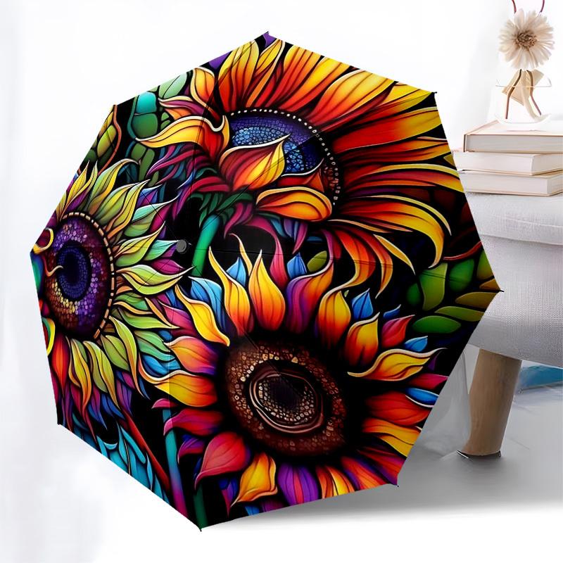 1pc Stained Glass Poinsettia Design Automatic Folding Umbrella, Portable 3-Fold Design with 8-Bone Iron Frame, Outdoor for Fans, Travelers, Daily Use,
1pc Stained Glass Poinsettia Design Automatic Folding Umbrella, Portable 3-Fold Design with 8-Bone Iron Frame, Outdoor for Fans, Travelers, Daily Use,