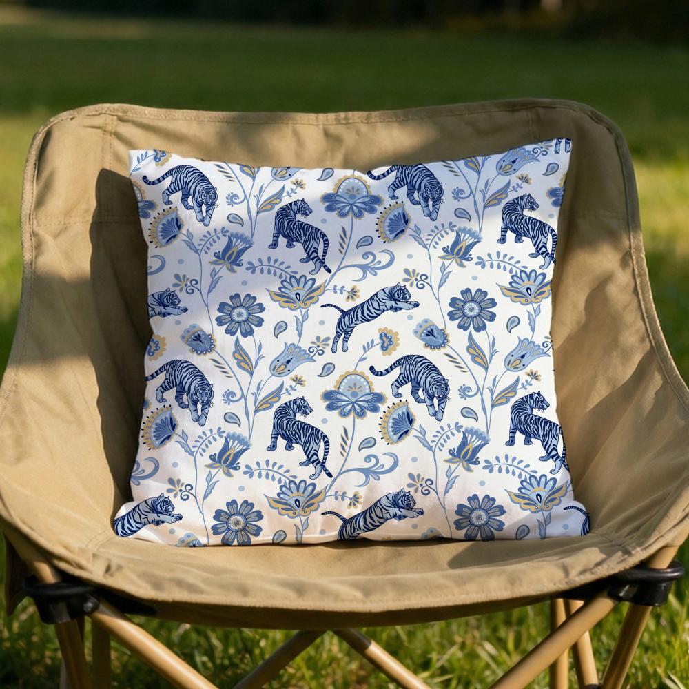 Tropical Tiger Pattern Cushion Cover Soft Reversible Durable Pillow Cover MultiScene Use for Home Car Daily Comfort 30x30cm
Tropical Tiger Pattern Cushion Cover Soft Reversible Durable Pillow Cover MultiScene Use for Home Car Daily Comfort 30x30cm