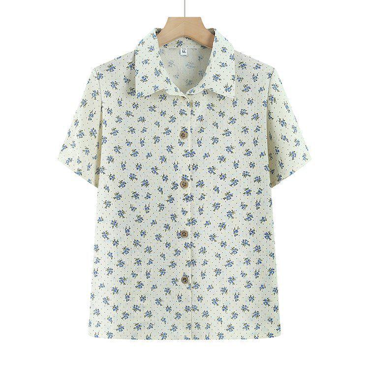 Women s Summer Cotton Short-Sleeve Shirt for Middle-Aged and Elderly Mothers - Lightweight Grandma Top 4XL (suggested 125-140 jin) квітковий/синій
Women s Summer Cotton Short-Sleeve Shirt for Middle-Aged and Elderly Mothers - Lightweight Grandma Top 4XL (suggested 125-140 jin) квітковий/синій