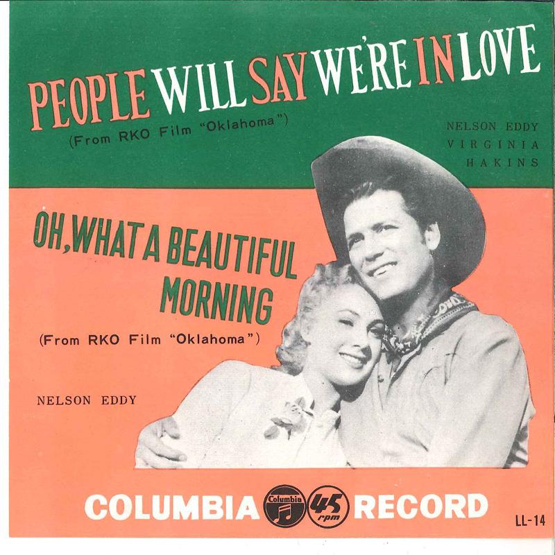 7inch Record NELSON EDDY, VIRGINIA HAKINS, PORTI - People Will Say We re In Love / Oh, LL14 COLUMBIA Japan Soundtracks & Musicals Used
7inch Record NELSON EDDY, VIRGINIA HAKINS, PORTI - People Will Say We re In Love / Oh, LL14 COLUMBIA Japan Soundtracks & Musicals Used