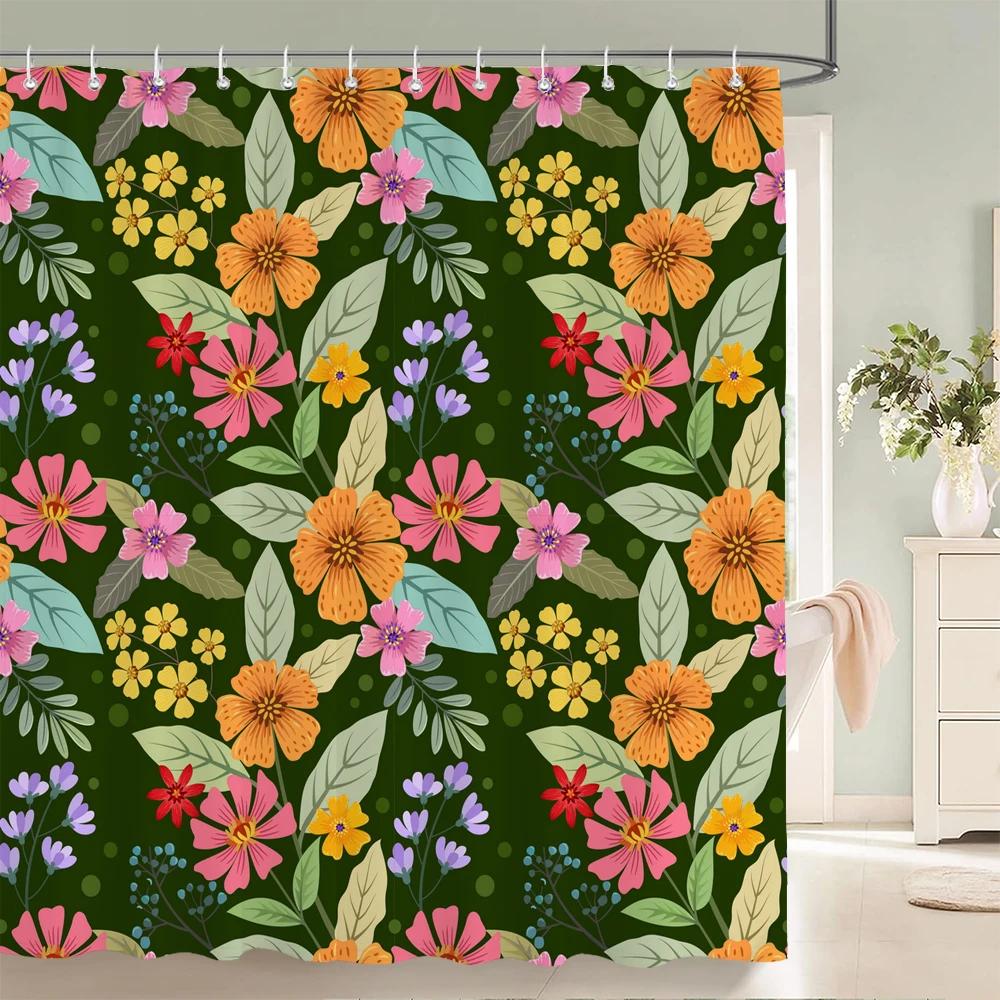 Watercolor Flowers Floral Shower Curtains Pastoral Spring Greenery Plants Home Decor for Bathroom Polyester Fabric Bath Curtain W90xH180cm
Watercolor Flowers Floral Shower Curtains Pastoral Spring Greenery Plants Home Decor for Bathroom Polyester Fabric Bath Curtain W90xH180cm