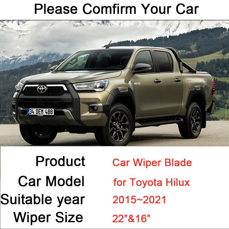 for Toyota Hilux 2015 2016 2017 2018 2019 ~ 2021 Rubber Wiper Snow Scraping Frameless Front Windshield Brushes Car Accessories
for Toyota Hilux 2015 2016 2017 2018 2019 ~ 2021 Rubber Wiper Snow Scraping Frameless Front Windshield Brushes Car Accessories