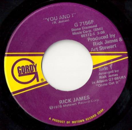 7inch Record RICK JAMES - You And I / Hollywood G7156F Gordy 1978 US Soul/Funk Used 
7inch Record RICK JAMES - You And I / Hollywood G7156F Gordy 1978 US Soul/Funk Used