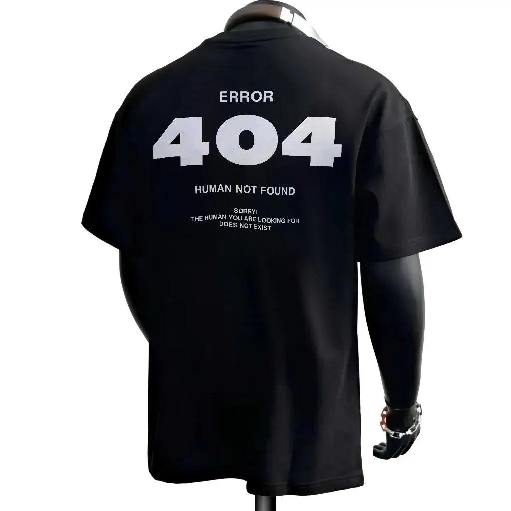Ao Thun Error 404 No One Found Alphanumericprinted Spring and Autumn Mens and Womens Base Shirt Pure Cotton Short Sleeve 4XL
Ao Thun Error 404 No One Found Alphanumericprinted Spring and Autumn Mens and Womens Base Shirt Pure Cotton Short Sleeve 4XL