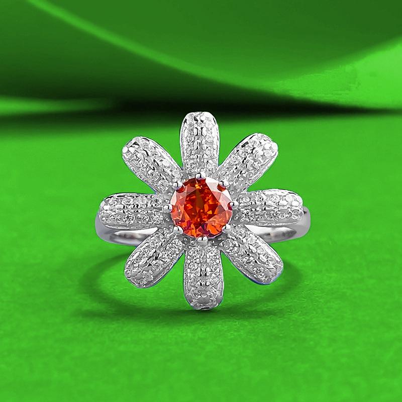 Zhuozhifan Jewelry: Elegant S925 Sterling Silver Fanta Orange Flower Ring, 5.0mm Round, Versatile Women s Style. Size 5
Zhuozhifan Jewelry: Elegant S925 Sterling Silver Fanta Orange Flower Ring, 5.0mm Round, Versatile Women s Style. Size 5