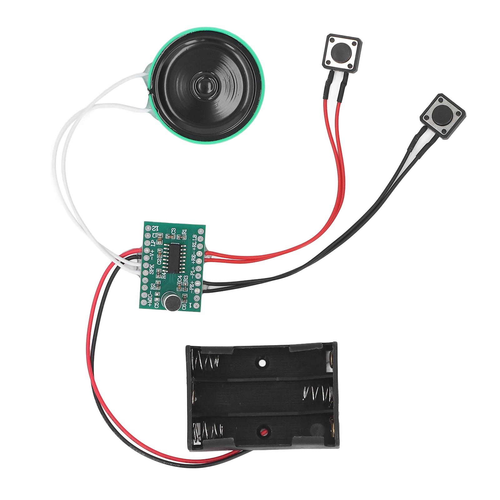 4 Minutes Voice Greeting Card Module 10cm Cable Key Control Looping Playback Recordable Sound
4 Minutes Voice Greeting Card Module 10cm Cable Key Control Looping Playback Recordable Sound