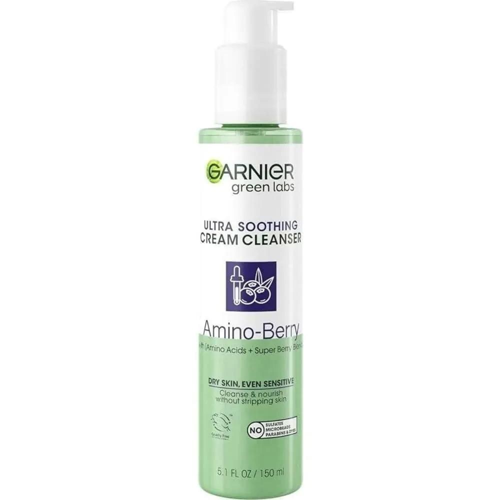 Garnier Green Lab Amino Berry Ultra Soothing Cream Cleanser 150ml
Garnier Green Lab Amino Berry Ultra Soothing Cream Cleanser 150ml