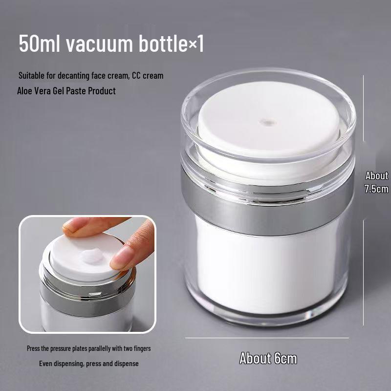 15 мл/50 мл Белая серебристая акриловая вакуумная бутылка с помпой для крема и лосьона
15 мл/50 мл Белая серебристая акриловая вакуумная бутылка с помпой для крема и лосьона
