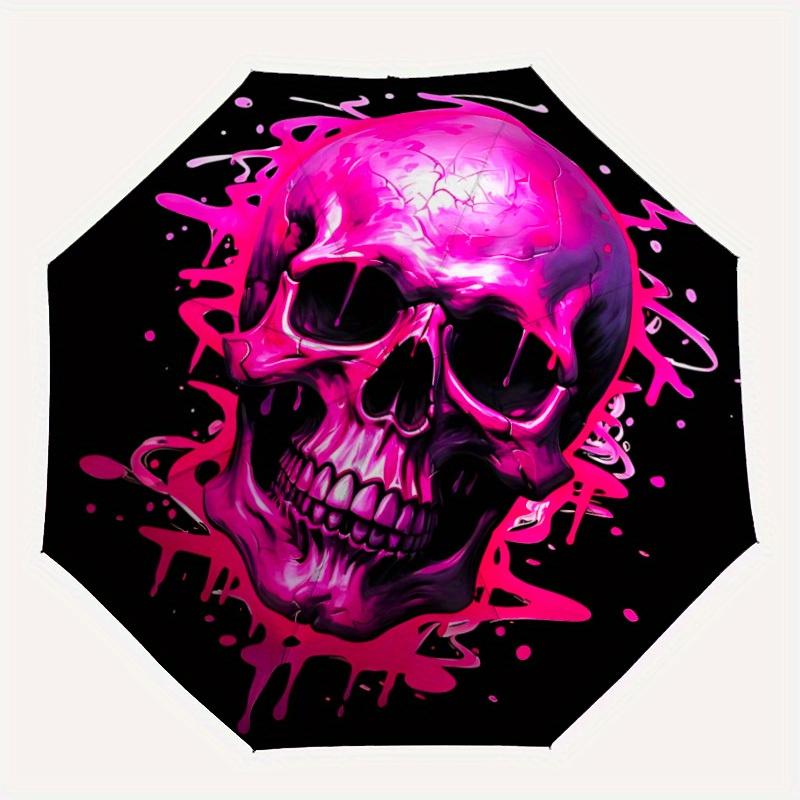 1pc Pink Skull Print Automatic Opening/closing umbrella, Reinforced 8-Rib Construction, Compact Travel Umbrella yy250808143
1pc Pink Skull Print Automatic Opening/closing umbrella, Reinforced 8-Rib Construction, Compact Travel Umbrella yy250808143