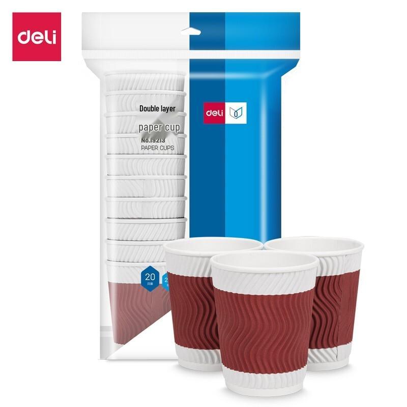 Deli 228ml Double-Layer Disposable Paper Cups
Deli 228ml Double-Layer Disposable Paper Cups