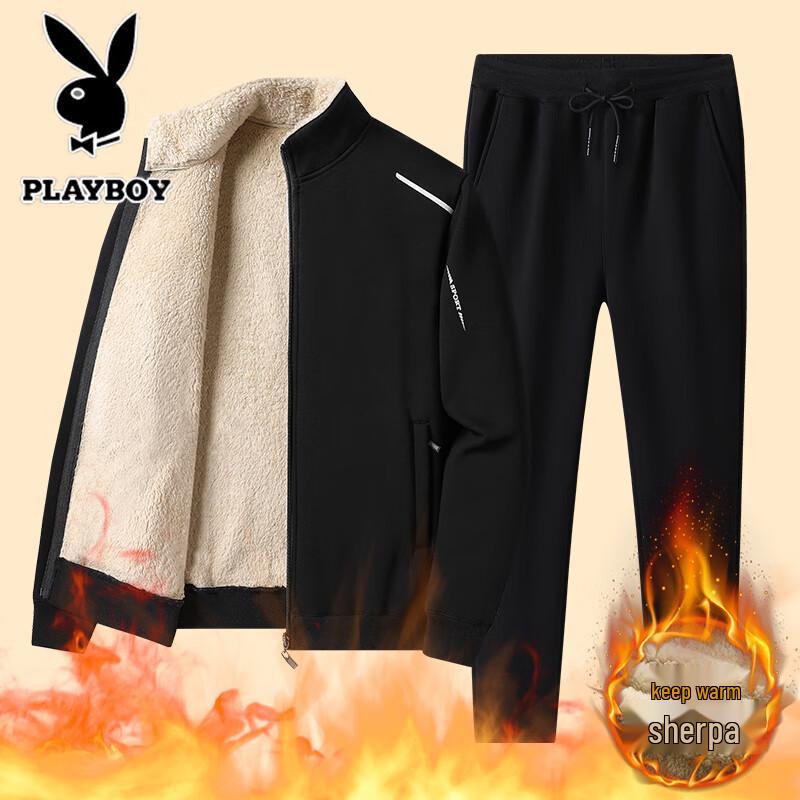 PLAYBOY Men s Lamb Velvet Lined Thickened Sportswear Set 4XL
PLAYBOY Men s Lamb Velvet Lined Thickened Sportswear Set 4XL