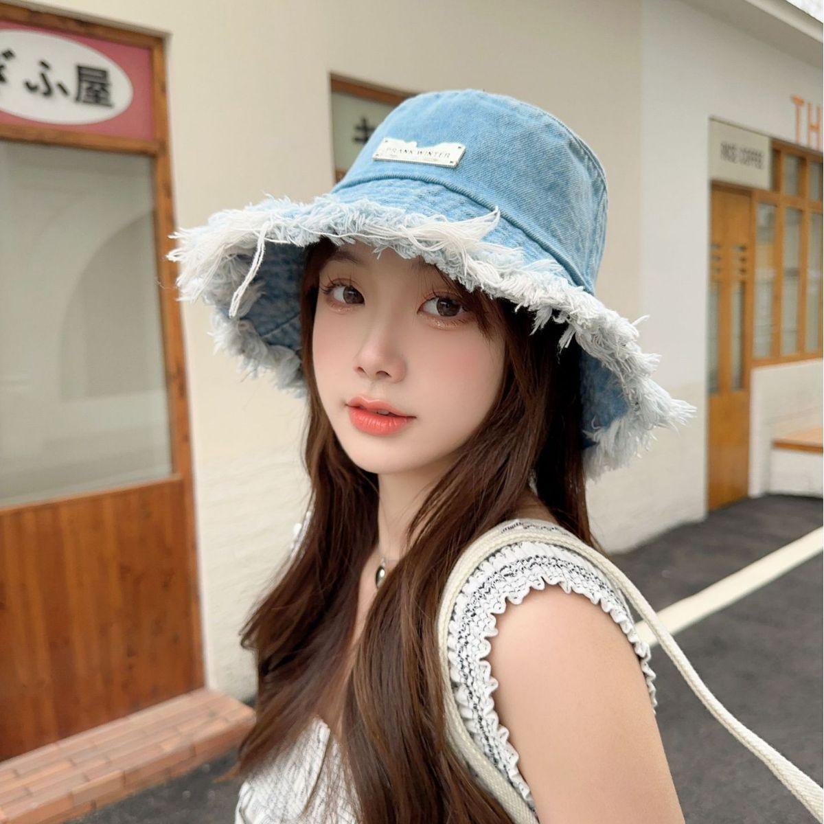 Spring retro rough edge iron standard denim bucket hat women s face small visor solid color sunscreen basin hat average size чорний
Spring retro rough edge iron standard denim bucket hat women s face small visor solid color sunscreen basin hat average size чорний