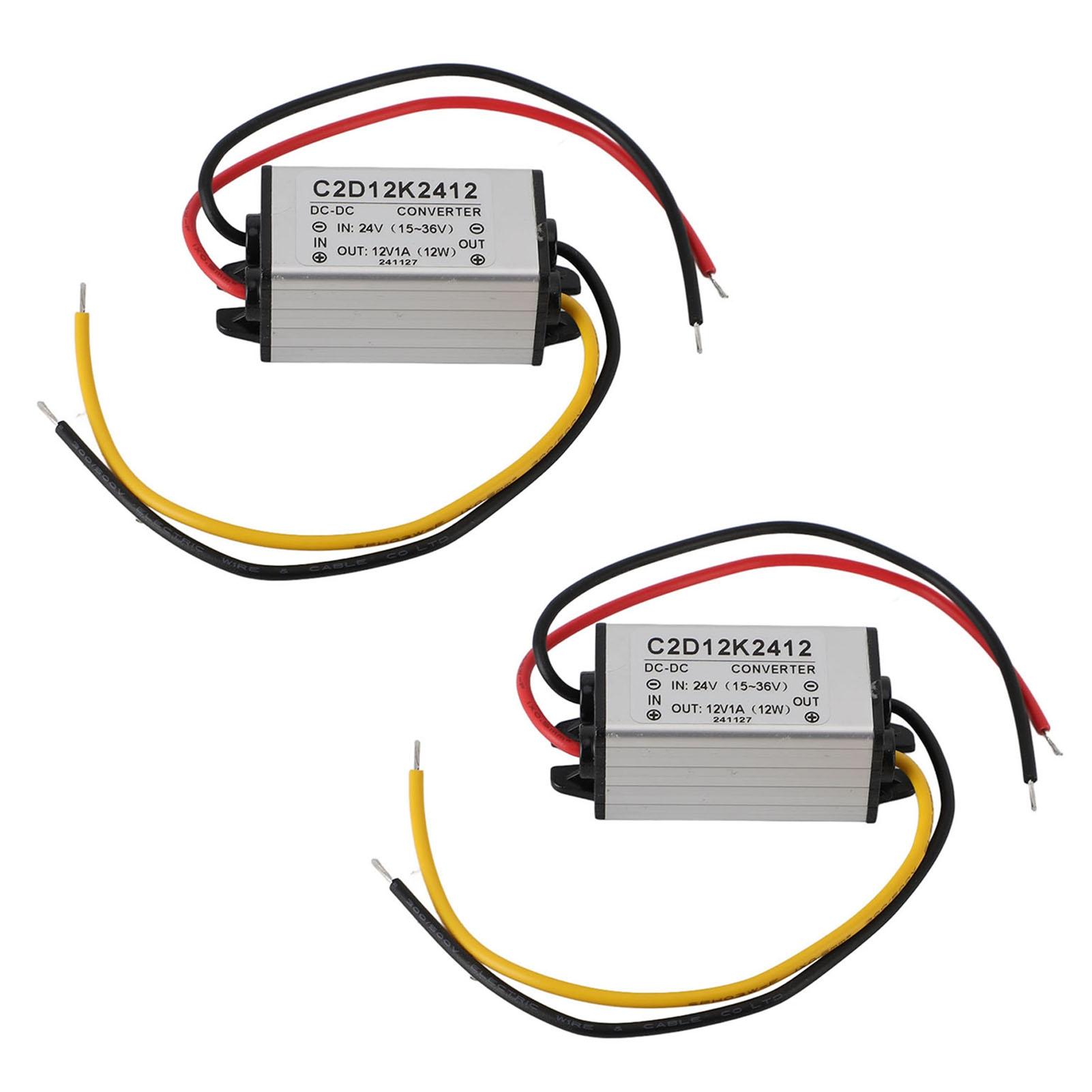 2Pcs 24V To 12V 1A Voltage Converter IP68 Waterproofing Easy Wiring DC Voltage Reducer Converter
2Pcs 24V To 12V 1A Voltage Converter IP68 Waterproofing Easy Wiring DC Voltage Reducer Converter