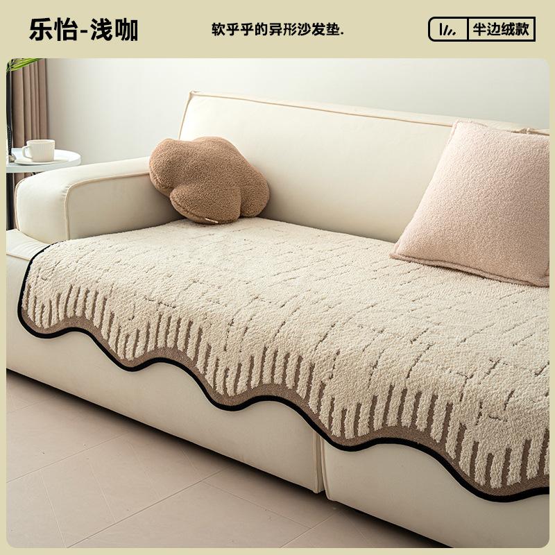 Премиальная кожаная подушка для дивана Осень и Зима Новая плюшевая цельная подушка для сиденья с нескользящим покрытием для трансграничной торговли 70*70cm